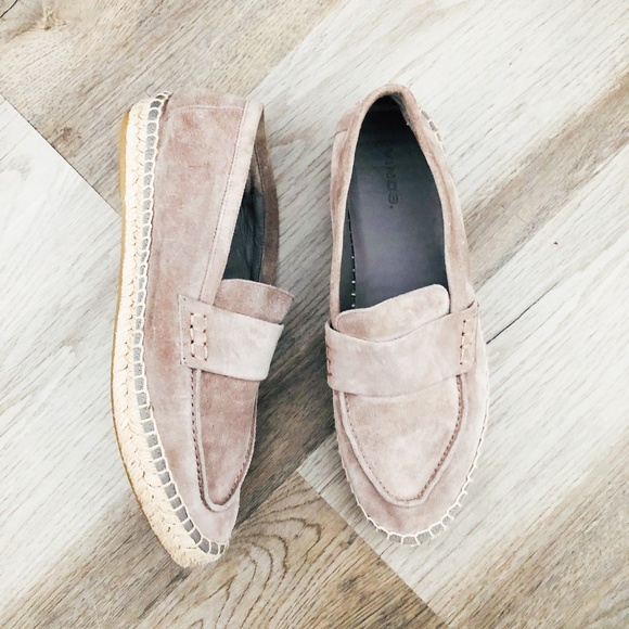 Vince Shoes - Vince Taupe Daria Suede Espadrille Loafer 7